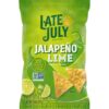 Late July Snacks Jalapeno Lime Tortilla Chips – 7.8 oz Bag of Organic, Non-GMO, Gluten-Free & Vegan Spicy Corn Chips