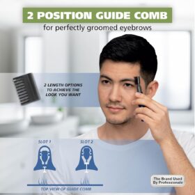 Wahl Micro Groomsman 2-in-1 Battery Operated Personal Trimmer - Precision Nose, Ear & Eyebrow Trimmer with Detail Head (Model 05640-600)