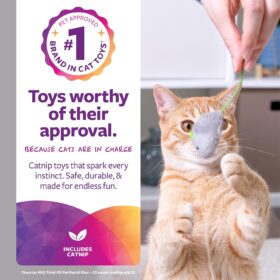 SmartyKat Skitter Critters Catnip Cat Toys - Value Pack of 10 Mice - Eco-Friendly Filled Catnip Toy for Exercise, Hunting & Play