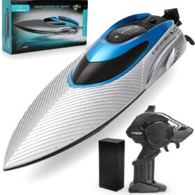 High-Speed RC Boat for Adults & Kids - 25 MPH Remote Control Racing Boat with Self-Righting Hull, LED Lights & 2.4GHz Long Range - Fast Electric Water Toy for Pools, Lakes & Ponds