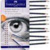 Faber-Castell Goldfaber Graphite Sketching Pencil Set (12 Count) - Professional Drawing Kit from 4H to 6B in Metal Tin