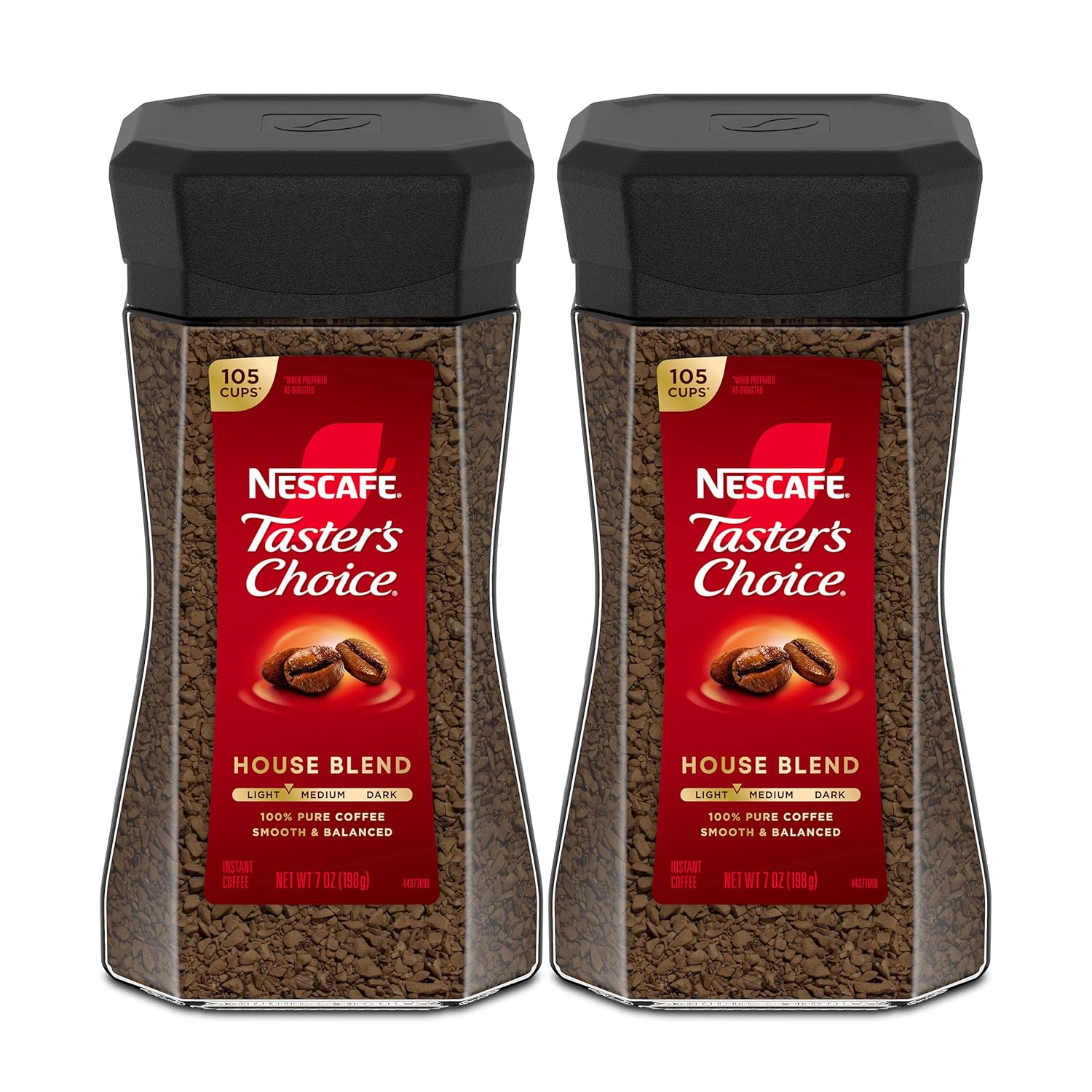 NESCAFÉ Taster's Choice House Blend Instant Coffee — 100% Real Arabica & Robusta, Smooth Light Roast, 2 Count (Pack of 2)