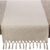 SARO LIFESTYLE 1835.N1672B Knotted Tassel Cotton Table Runner - Natural Farmhouse Decor, 16 x 72 Inches