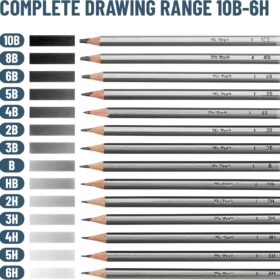 Mr. Pen- Sketch Pencils for Drawing & Sketching (14 Pack) - Complete Graphite Set Ranging from 6H to 10B - Ideal for Artists & Students