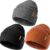 3-Pack Unisex Warm Knit Beanies - Double Layer Cuffed Skull Caps for Men & Women