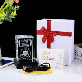 3D Crystal Tree of Life Engraved Keepsake – Unique Teacher Appreciation, Retirement & End of Year Gift for Women