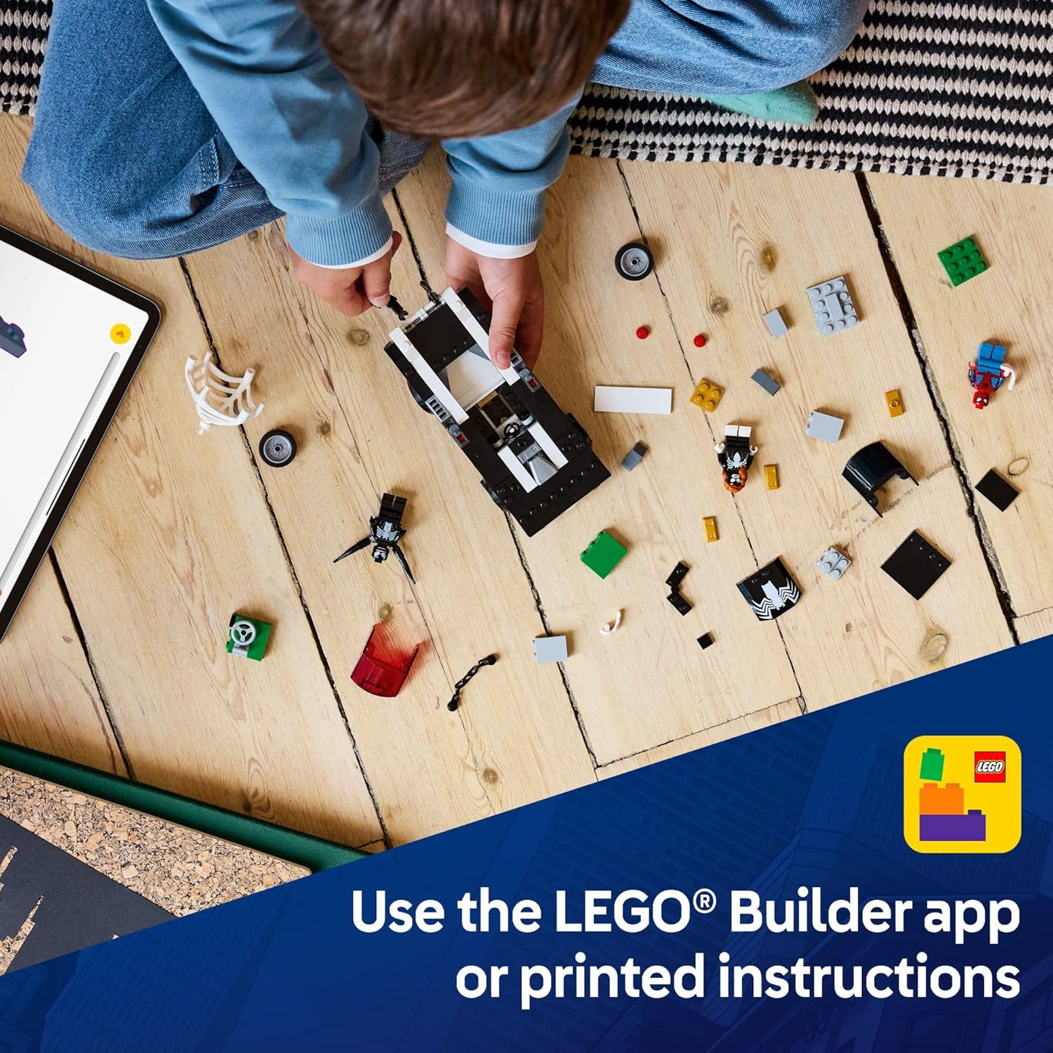 LEGO Marvel Spider-Man vs. Venom Muscle Car Set 76309 | Buildable Toy with Minifigures for Kids Ages 7+