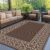 GENIMO 5'x8' Outdoor Rug - Reversible Waterproof Patio Mat, UV-Resistant Plastic Straw Carpet for Camping, RV, Deck & Backyard Decor (Coffee & Beige)