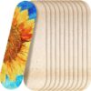 Honoson 12-Pack Blank Skateboard Decks 32 x 8 Inch – 7-Ply Maple Wood – DIY Canvas for Custom Art, Painting, & Wall Decor – Double Concave, Natural Wood Finish