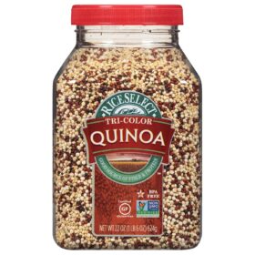 RiceSelect Tri-Color Quinoa Blend | 22oz Jar of Premium Gluten-Free Whole Grain | High Fiber & Protein Non-GMO Seed for Salads & Side Dishes