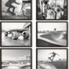 Skateboard Wall Art for Boys Room - 6 Pc Black and White Skater Decor, Vintage Skateboarding Posters for Bedroom, Bathroom & Teen Room Decor (8x10 UNFRAMED)