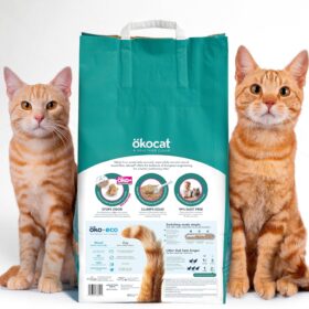 ökocat Natural Wood Clumping Cat Litter - 18.8 lb. Bag, Unscented, Superior Odor Control for Multi-Cat Homes