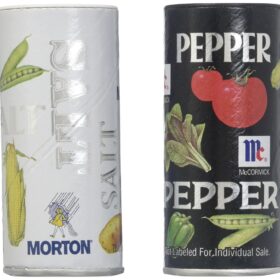 Morton Iodized Salt & Black Pepper Shaker Set – Essentials for Daily Cooking & Dining