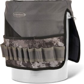 McGuire-Nicholas Heavy Duty 600D Bucket Tool Organizer | 36-Pocket Storage Caddy for 5 Gallon Buckets | Foldable Design for Long & Short Handled Tools