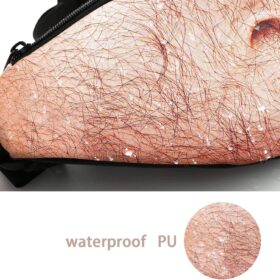 Hilarious Dad Belly Waist Pack – Prank Gift for White Elephant, Christmas Gag Exchanges, & Birthdays – Realistic Fake Beer Belly Fanny Pack (Thin/Thick Hair)