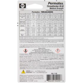 Permatex 24200 Medium Strength Threadlocker Blue 6ml - General Purpose Anaerobic Adhesive for Bolts, Nuts & Screws to Prevent Vibration & Corrosion