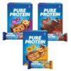 Pure Protein Bars, Variety Pack - 20g Protein, Low Sugar, Gluten Free, High Energy Snacks for Muscle Recovery & Meal Replacement (18 Count, 1.76oz Bars)