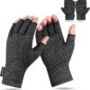 2 Pairs Compression Gloves for Arthritis & Carpal Tunnel - Unisex Fingerless Support for Typing, Crafting & Hand Pain Relief