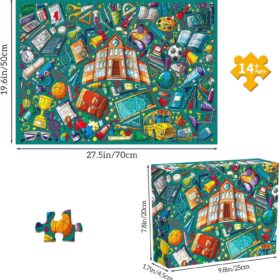 Autumn of Awakening 1000 Piece Jigsaw Puzzle – Vibrant Adult Puzzle with Teacher & Student Artwork – Premium Quality, No Dust, Perfect Interlocking for Wall Decor & Game Nights