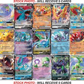 5 Pokémon Ultra Rare Card Lot - Assorted V, GX, & ex Cards - No Duplicates Guaranteed
