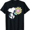 Peanuts Snoopy Pink Daisy Flower T-Shirt - Official Peanuts Graphic Tee