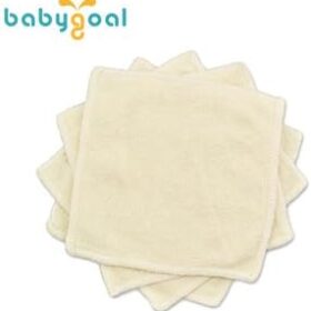 BabyGoal 12-Pack Bamboo Baby Washcloths - Ultra-Soft Reusable Cloth Wipes for Newborns & Infants - Gentle on Delicate Skin