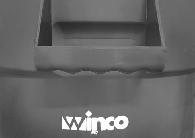 Winco PTU-44G Commercial 44-Gallon Round Heavy-Duty Trash Can - Gray