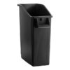 Lavex Commercial Under-Counter Trash Can - 13 Gallon Black Rectangular Waste Bin with Handle, 21.75W x 11.19D x 26.63H Inches