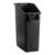Lavex Commercial Under-Counter Trash Can - 13 Gallon Black Rectangular Waste Bin with Handle, 21.75W x 11.19D x 26.63H Inches
