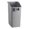 Lavex Commercial 23-Gallon Under-Counter Trash Can - Gray Polypropylene Rectangular Waste Receptacle with Handle & Bag Cinches, Stackable Design