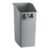 Lavex Commercial 23-Gallon Under-Counter Trash Can - Gray Polypropylene Rectangular Waste Receptacle with Handle & Bag Cinches, Stackable Design
