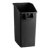 Lavex Commercial Under-Counter Trash Can - 23 Gallon Black Rectangular Waste Bin with Handle, Polypropylene