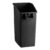 Lavex Commercial Under-Counter Trash Can - 23 Gallon Black Rectangular Waste Bin with Handle, Polypropylene