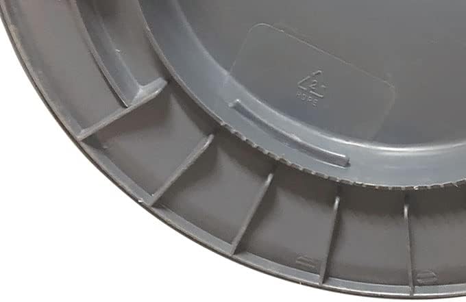 Winco PTU-44G Commercial 44-Gallon Round Heavy-Duty Trash Can - Gray