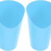 2-Pack Adaptive Senior Drinking Cups - Angled Bedside Mugs with Handles, 8oz Spill-Proof Hydration Cups for Elderly, Disabled & Post-Surgery Patients
