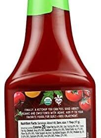 Organicville Organic Ketchup - Agave Sweetened, Gluten-Free, Vegan, USDA Organic Tomato Ketchup, Squeeze Bottle, 24 oz (4-Pack)