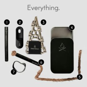 Überleben FIREKIT Survival Fire Starter Kit - Compact Ferro Rod Fire Starter with Tinder Wick, Bellow & Birch Kindling for Camping & Emergency