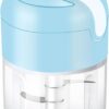 EASYSPEED Electric Garlic Chopper - 1Cup Mini USB Rechargeable Food Processor with 304 Stainless Steel Blades, Portable Wireless Kitchen Chopper for Onion, Garlic, Ginger, Meat & Baby Food