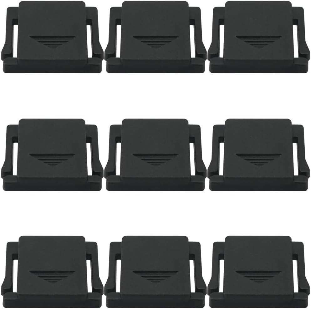 10PCS Camera Hot Shoe Dust Cover - Universal Plastic Protective Cap for DSLR Flash Mount, Compatible with Nikon Canon Sony Pentax (Black)