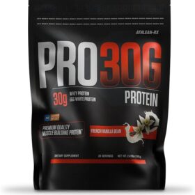 ATHLEAN-X PRO-30G Premium Whey Protein Isolate - French Vanilla Bean, 30g Protein per Serving, Gluten-Free, Low Sugar Formula for Muscle Recovery & Growth