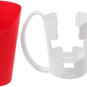 EasyDrink Pro - Adaptive Nosey Cup with Handle & Stand, U-Shaped Spout Drinking Aid for Seniors, Post-Stroke Therapy Cup, Disability Assist Cup for Limited Neck Mobility