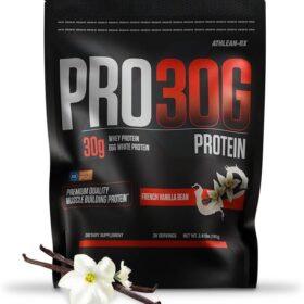 ATHLEAN-X PRO-30G Premium Whey Protein Isolate - French Vanilla Bean, 30g Protein per Serving, Gluten-Free, Low Sugar Formula for Muscle Recovery & Growth