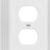 Premium 1-Gang Duplex Wall Plate Cover - Unbreakable Thermoplastic Electrical Outlet Switch Faceplate, Clean White Finish (4-Pack)