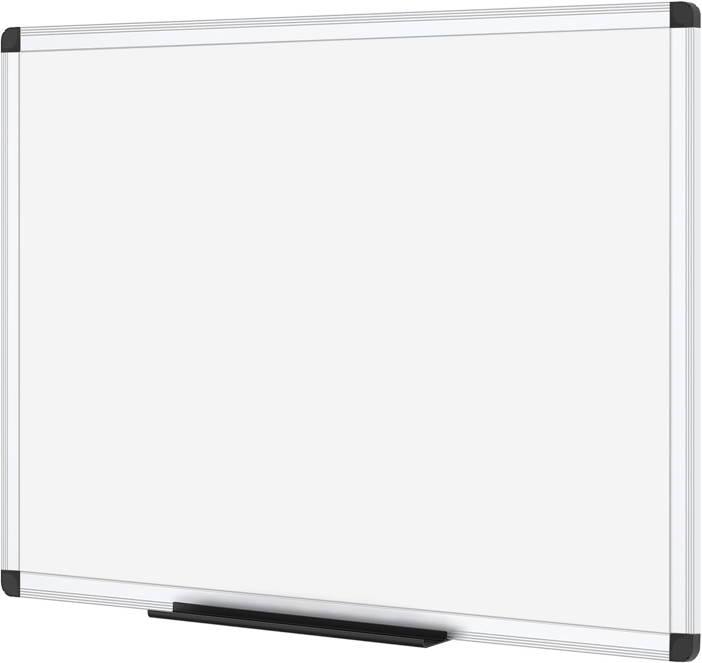 VIZ-PRO Magnetic Dry Erase Board - 24 x 18 Inch Silver Aluminum Framed Presentation Whiteboard with Pen Tray & Mounting Kit