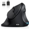 AUTLEY Ergonomic Vertical Mouse for Large Hands - Rechargeable Wireless Computer Mouse with Thumb Buttons, 800/1200/1600 DPI, Low Power Warning, Compatible with Windows/macOS/Linux