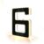 ISUNMEA Solar Powered LED House Numbers – 6.7 Inch Waterproof Backlit Address Sign with Auto On/Off Sensor for Outdoor Home & Yard Decor (Black, Number 6)