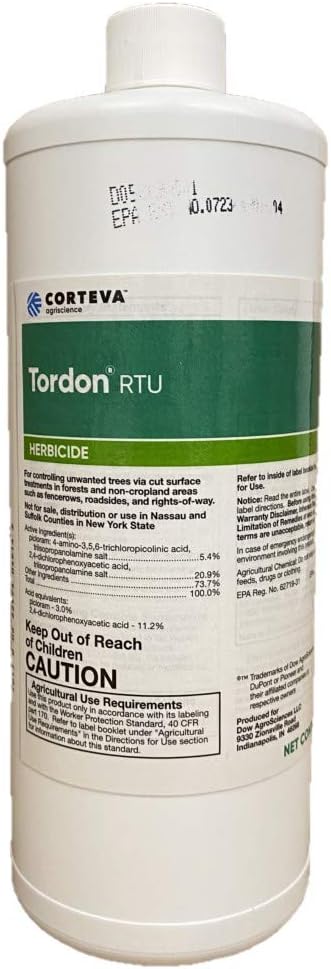 Dow AgroSciences Tordon RTU Ready-to-Use Herbicide - 32 oz Spray Bottle for Brush and Weed Control