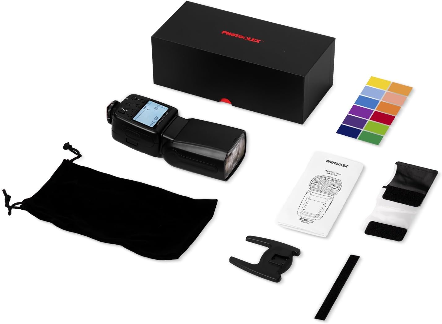 PHOTOOLEX FK310 LCD Camera Flash Speedlite - Professional Shoe Mount Flash for Canon Nikon Sony Panasonic Olympus Fujifilm Pentax Sigma Minolta Leica