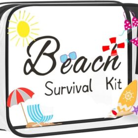 yaozeio Clear Beach Tote Bag - Waterproof Sandproof Travel Storage Bag for Women, Girls & Teens - Perfect Summer Gift for Beach, Pool & Vacation