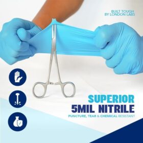 Sky Blue 5 Mil Nitrile Exam Gloves - 200 Count Disposable Latex-Free | Medical Grade Protection for Doctors, EMT, Food Service & Cleaning
